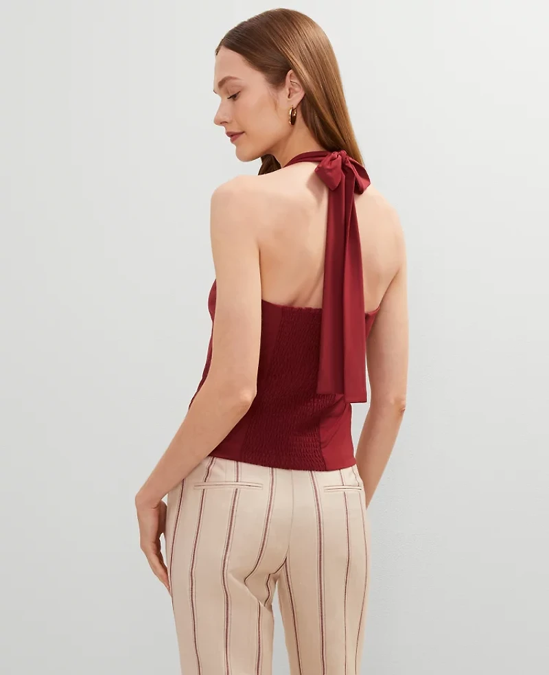 Ann Taylor V-Neck Halter Top Women's