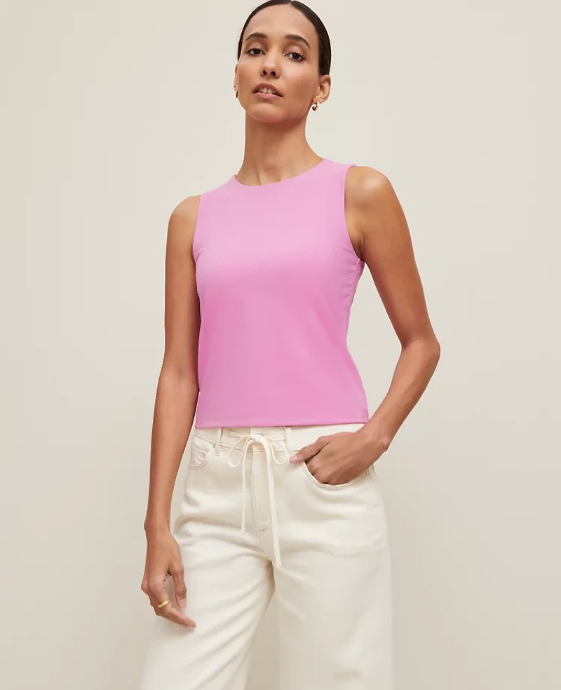 Ann Taylor Crew Neck Shell Top Women's