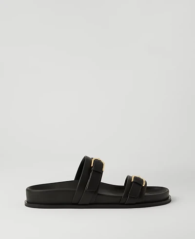 Ann Taylor Weekend Collection Buckle Leather Sandals Women's