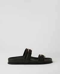 Ann Taylor Weekend Collection Buckle Leather Sandals Women's