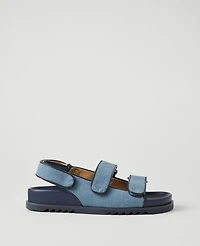 Ann Taylor Weekend Collection Denim Slingback Sport Sandals Soft Blue Women's