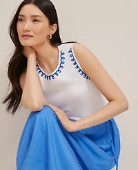 Ann Taylor Stitch Ponte Shell Top Women's