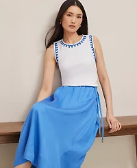 Ann Taylor Stitch Ponte Shell Top Women's