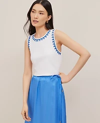 Ann Taylor Stitch Ponte Shell Top Women's