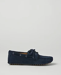 Ann Taylor Weekend Collection Suede Boat Shoes Size 7 1/2 Night Sky Women's