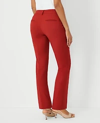 Ann Taylor The Petite Straight Pant in Lightweight Weave - Curvy Fit Size 00 Bright Brick Women's