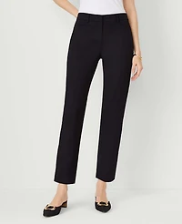 Ann Taylor The Relaxed Cotton Ankle Pant Black Women's