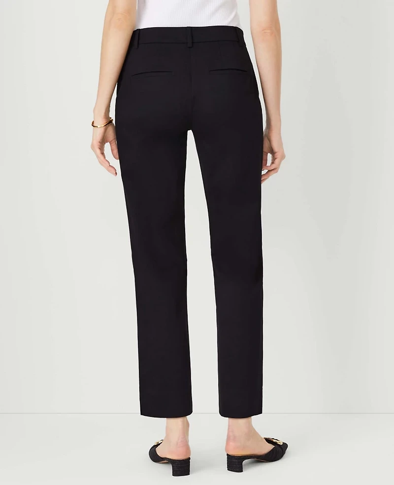 Ann Taylor The Relaxed Cotton Ankle Pant Black Women's