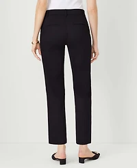 Ann Taylor The Relaxed Cotton Ankle Pant Black Women's
