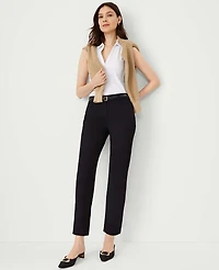 Ann Taylor The Relaxed Cotton Ankle Pant Black Women's