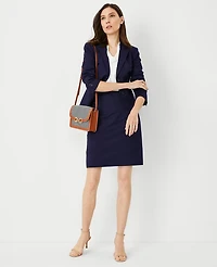 Ann Taylor The Tall Belted A-Line Skirt Stretch Cotton Women's