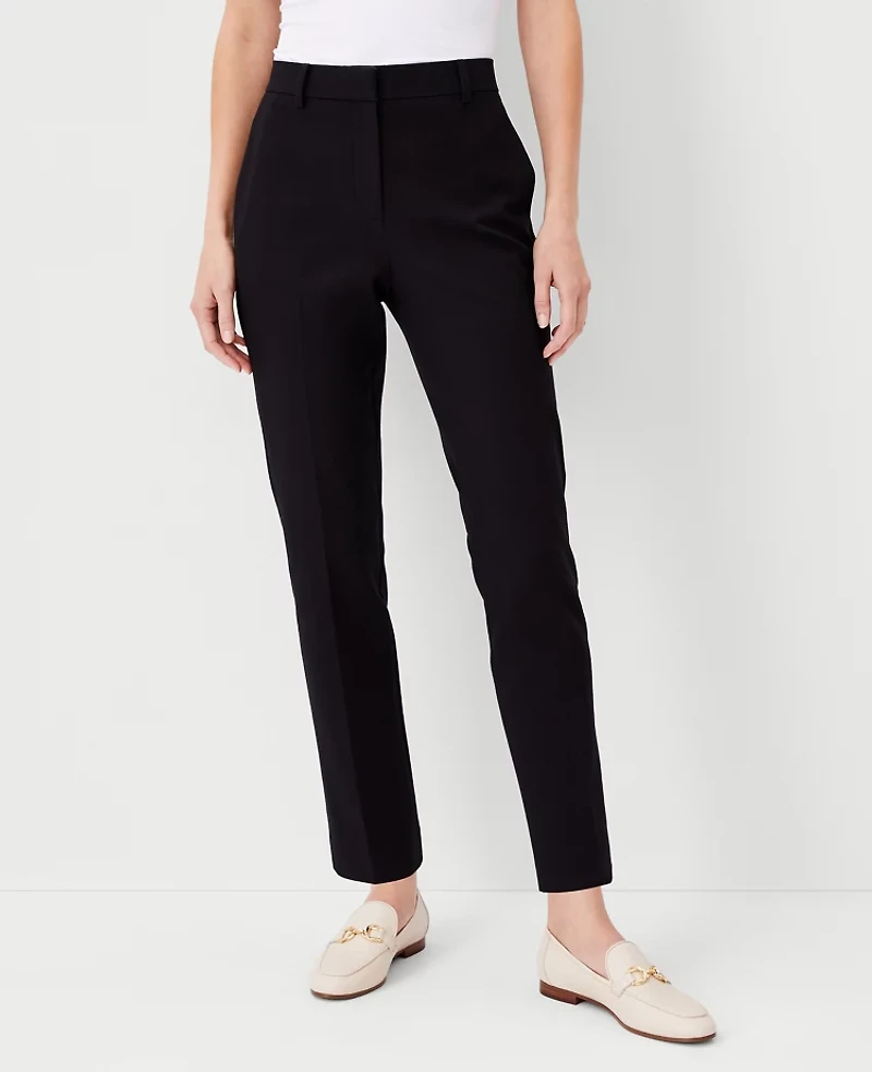 Ann Taylor The High Rise Eva Ankle Pant - Curvy Fit Black Women's