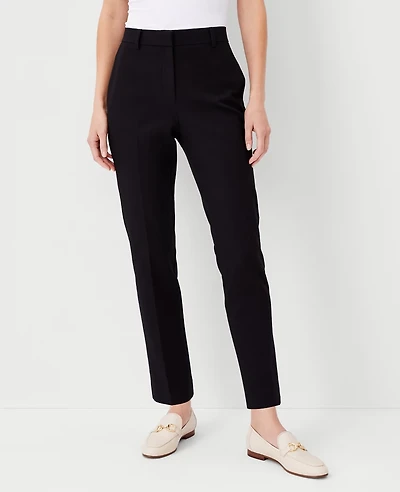 Ann Taylor The High Rise Eva Ankle Pant - Curvy Fit Black Women's