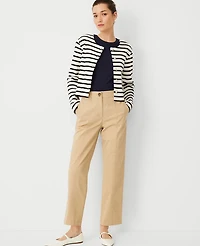 Ann Taylor Petite Seamed Straight Ankle Pant 00 Women's