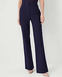 Ann Taylor The Petite High Rise Trouser Pant in Stretch Cotton Size 2 Night Sky Women's
