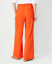 Ann Taylor The Single Pleated Wide Leg Pant Size 0 Flame Azalea Women's