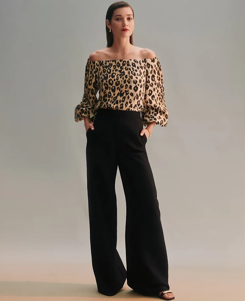Ann Taylor The Easy Palazzo Pant Linen Blend Women's
