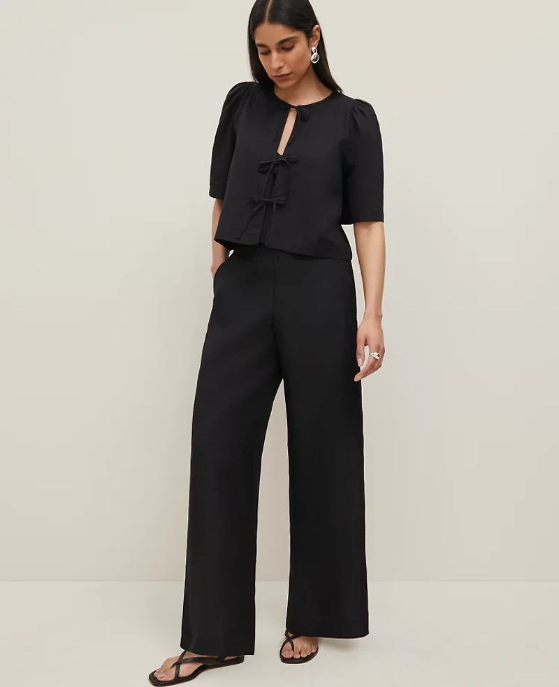 Ann Taylor The Easy Palazzo Pant Linen Blend Women's