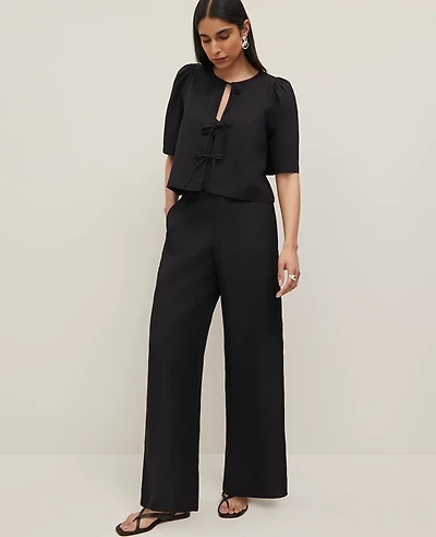 Ann Taylor The Easy Palazzo Pant in Linen Blend Size Women's
