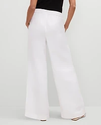 Ann Taylor The Easy Palazzo Pant Linen Blend White Women's