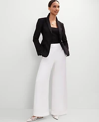 Ann Taylor The Easy Palazzo Pant Linen Blend White Women's