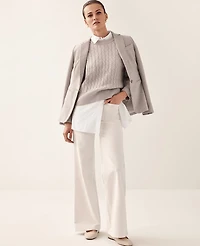 Ann Taylor The Patch Pocket Corduroy Flare Pant Winter White Women's
