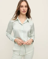 Ann Taylor Satin Essential Shirt Women's