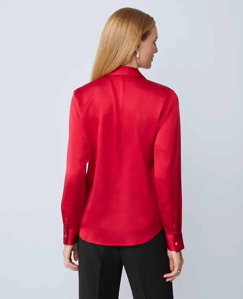 Ann Taylor Satin Essential Shirt Women's