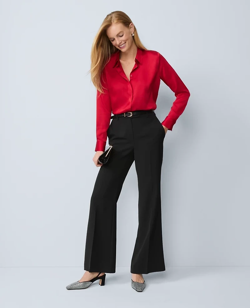 Ann Taylor Satin Essential Shirt Women's