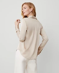 Ann Taylor Satin Essential Shirt Women's