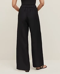 Ann Taylor The Petite Easy Palazzo Pant Linen Blend XS Women's