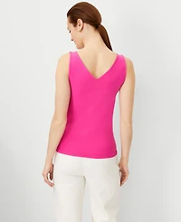 Ann Taylor Double V Tank Top Size XL Bold Pink Women's