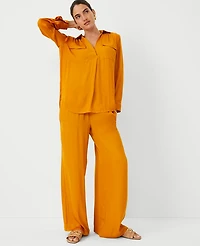 Ann Taylor The Easy Palazzo Pant Size Small Inca Gold Women's