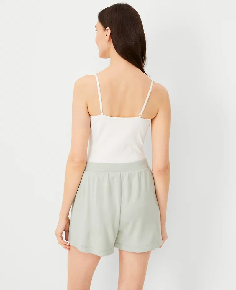 Ann Taylor Split Hem Shorts Dark Sage Women's