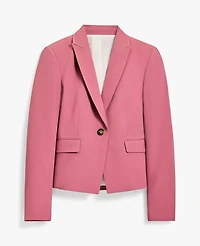 Ann Taylor The Shorter One Button Blazer Fluid Crepe Smokey Rose Women's