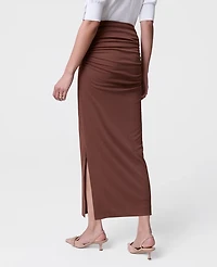 Ann Taylor Petite Ruched Knit Column Skirt French Press Women's