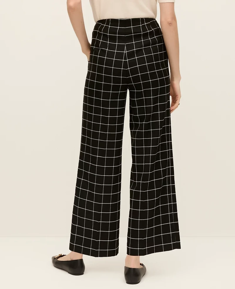 Ann Taylor The Grace Pant Windowpane Black/White Window Check Women's