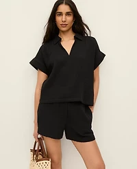 Ann Taylor Relaxed Split Neck Blouse Women's