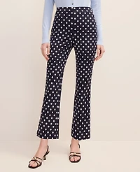 Ann Taylor The Flare Capri Pant Polka Dot Night Sky Women's