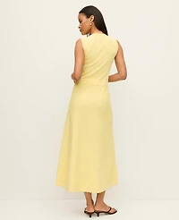 Ann Taylor Petite Scalloped Midi Sweater Dress Fresh Pineapple Women's