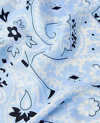Ann Taylor Bandana Print Oversized Silk Scarf Daybreak Blue Women's