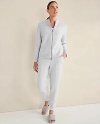 Ann Taylor Haven Well Within Organic Cotton Blend Pintuck Joggers Glacier Freeze Women's