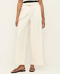 Ann Taylor The Belted Wide-Leg Ankle Pant Women's