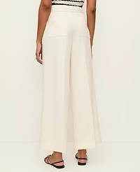 Ann Taylor The Belted Wide-Leg Ankle Pant Women's