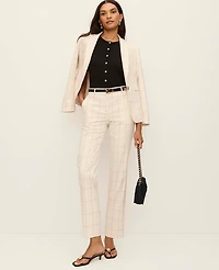 Ann Taylor The Hutton Blazer Windowpane Ivory/Black Combo Women's