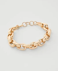 Ann Taylor Oversized Chain Link Bracelet Goldtone Women's