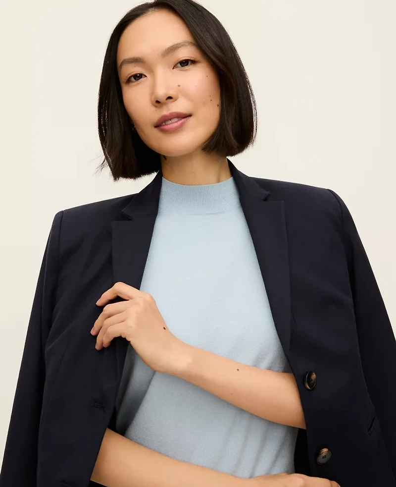 Ann Taylor Mock Neck Sweater T-Shirt Women's