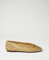 Ann Taylor Woven Bow Ballet Flat Women's