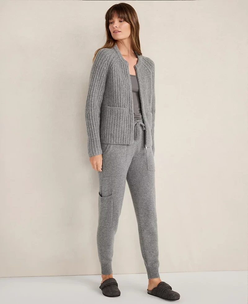 Ann Taylor CASHMERE SHAKER BOMBER Heather Women's