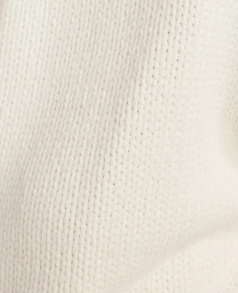 Ann Taylor Haven Well Within Chunky Cotton Blend Belted Cardigan Ivory Women's